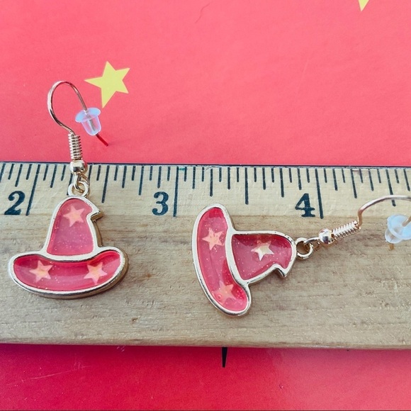 Unisex Vintage Style Witch Hat Halloween Dangle Earrings - Picture 2 of 2